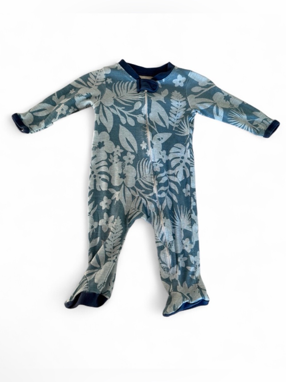 Honest Baby Clothing 100% Organic Cotton Zip Coverall One Piece 0-3M Palm Tree